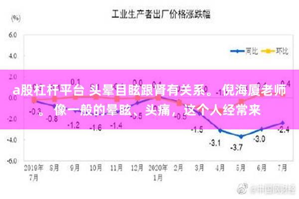 a股杠杆平台 头晕目眩跟肾有关系。 倪海厦老师。 像一般的晕眩、头痛，这个人经常来