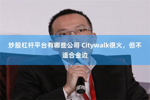 炒股杠杆平台有哪些公司 Citywalk很火，但不适合金边