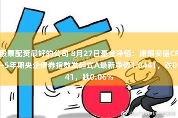 股票配资最好的公司 8月27日基金净值：浦银安盛CFETS0-5年期央企债券指数发起式A最新净值1.0441，跌0.06%