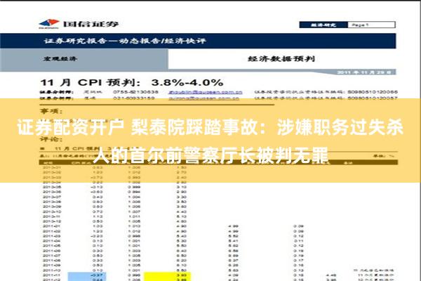 证券配资开户 梨泰院踩踏事故：涉嫌职务过失杀人的首尔前警察厅长被判无罪