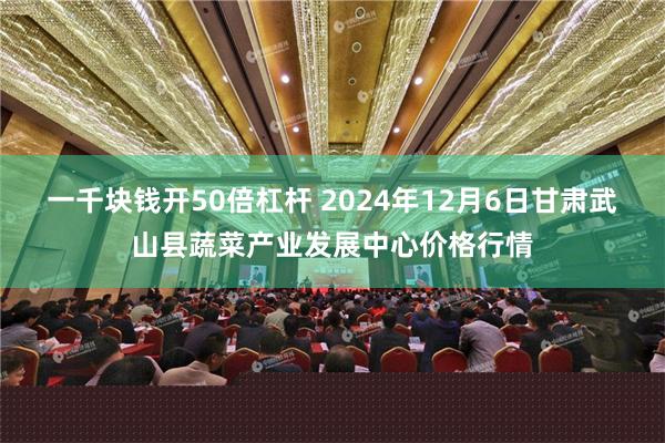 一千块钱开50倍杠杆 2024年12月6日甘肃武山县蔬菜产业发展中心价格行情