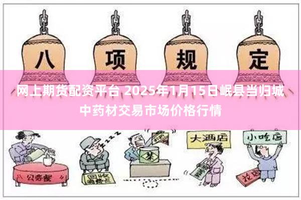 网上期货配资平台 2025年1月15日岷县当归城中药材交易市场价格行情